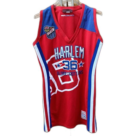 Harlem Globetrotters Dress Meadowlark Lemon Limited Sewn Jersey #36 L Red V Neck - Picture 2 of 11
